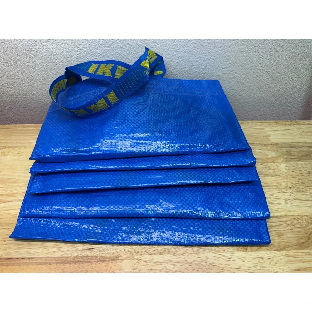 IKEA FRAKTA Large Blue Shopping Bag 5 Pack 19 Gallon Heavy Duty Totes